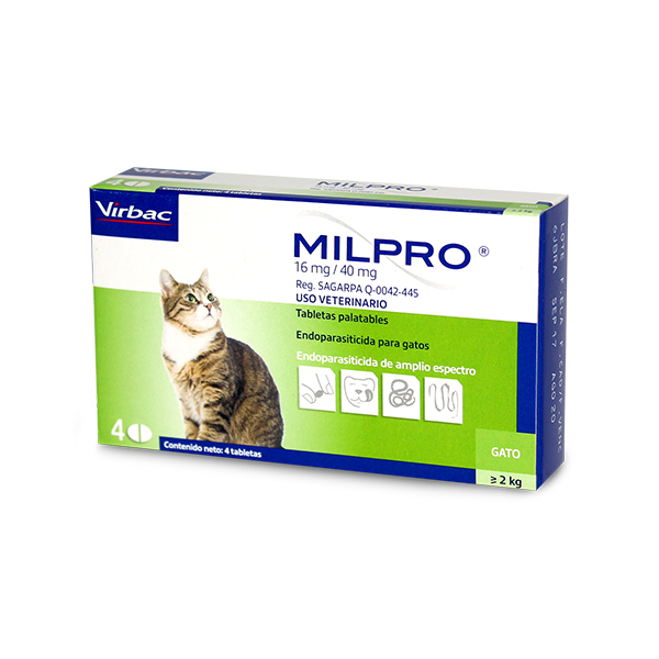 tener Con fecha de adjetivo MILPRO | Antiparasitario Intero para Gatos | Virbac Colombia